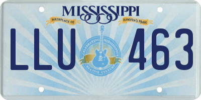 MS license plate LLU463