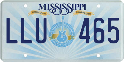 MS license plate LLU465