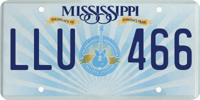 MS license plate LLU466