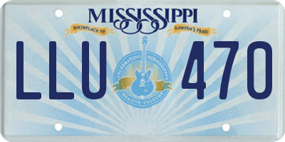 MS license plate LLU470