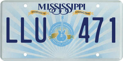 MS license plate LLU471