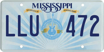 MS license plate LLU472
