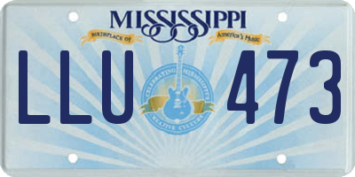 MS license plate LLU473