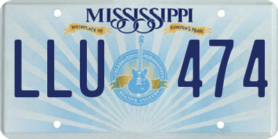 MS license plate LLU474
