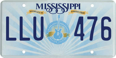 MS license plate LLU476