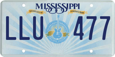 MS license plate LLU477