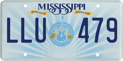 MS license plate LLU479