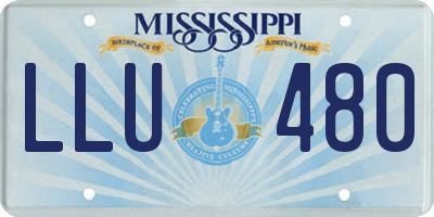 MS license plate LLU480