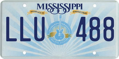 MS license plate LLU488