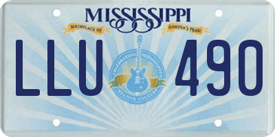 MS license plate LLU490