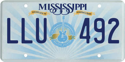 MS license plate LLU492