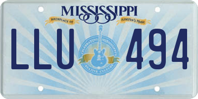 MS license plate LLU494