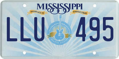 MS license plate LLU495