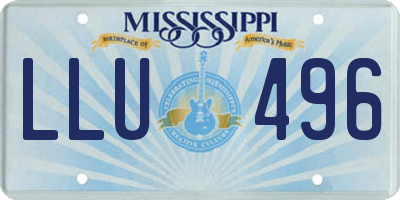 MS license plate LLU496