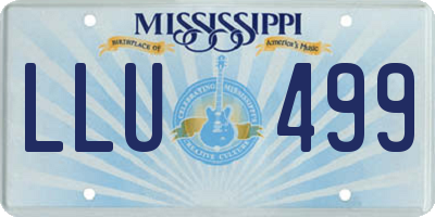 MS license plate LLU499