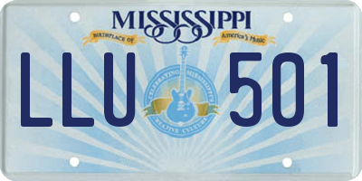 MS license plate LLU501