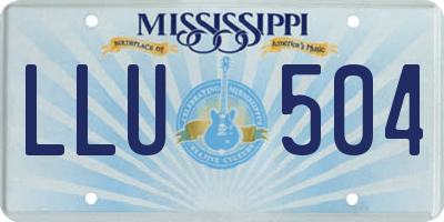 MS license plate LLU504