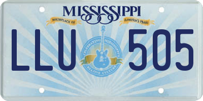MS license plate LLU505