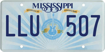 MS license plate LLU507