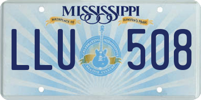 MS license plate LLU508