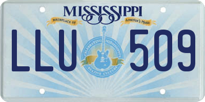 MS license plate LLU509