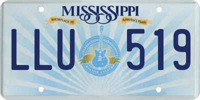 MS license plate LLU519