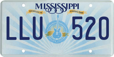 MS license plate LLU520