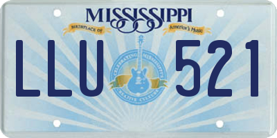 MS license plate LLU521