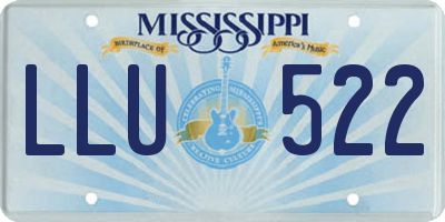 MS license plate LLU522