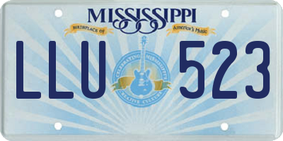 MS license plate LLU523