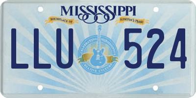 MS license plate LLU524