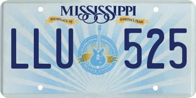 MS license plate LLU525