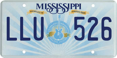 MS license plate LLU526