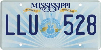 MS license plate LLU528