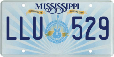 MS license plate LLU529