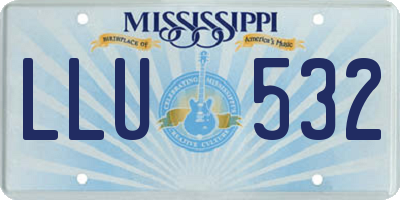 MS license plate LLU532
