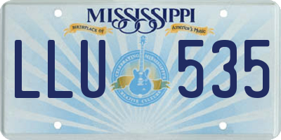 MS license plate LLU535