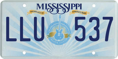 MS license plate LLU537