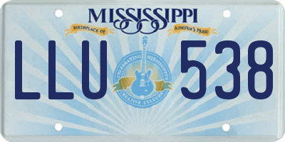 MS license plate LLU538