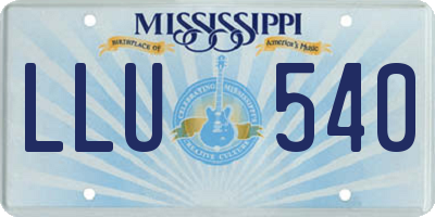 MS license plate LLU540