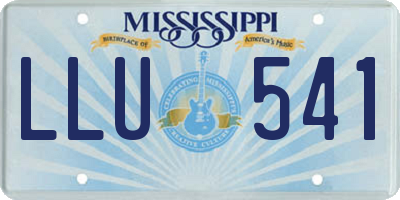 MS license plate LLU541