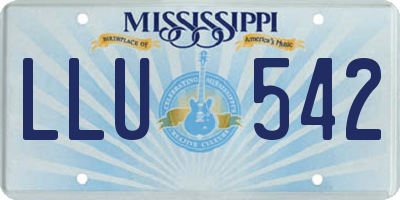 MS license plate LLU542