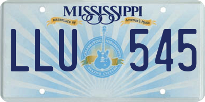 MS license plate LLU545