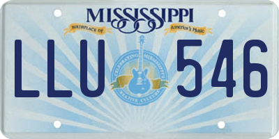 MS license plate LLU546