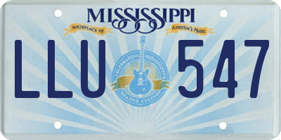 MS license plate LLU547