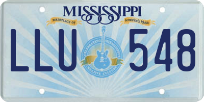 MS license plate LLU548