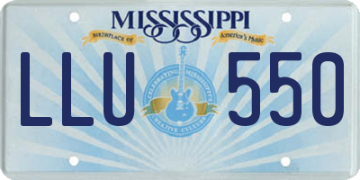 MS license plate LLU550