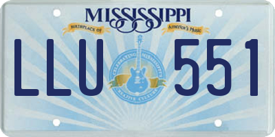 MS license plate LLU551