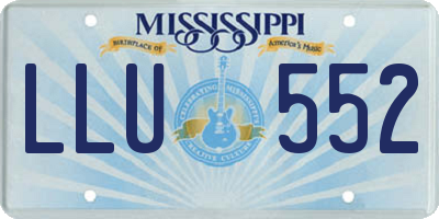 MS license plate LLU552