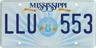 MS license plate LLU553